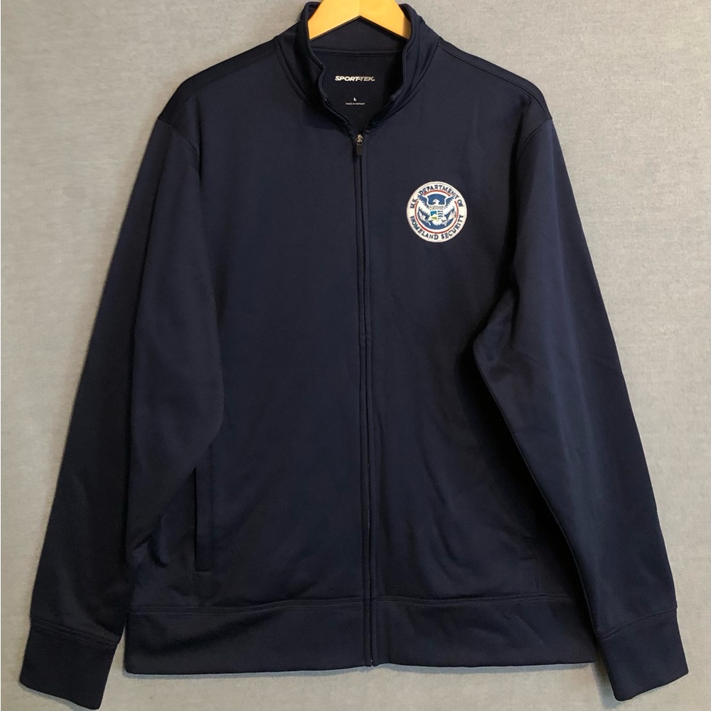 US Department of Homeland Security Sport-Tek Jacket Mens Large L Blue Full Zip